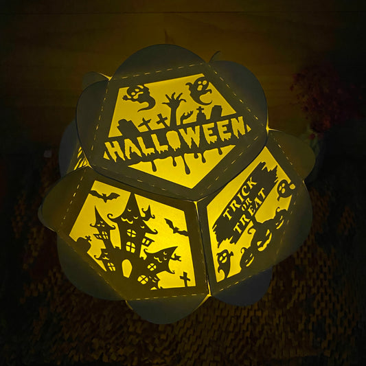Halloween - 3D Pentagon Lantern File - Cricut File - VEKTOR KRAFT