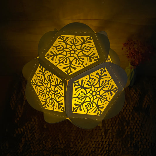 Snowflake - 3D Pentagon Lantern File - Cricut File - VEKTOR KRAFT