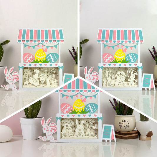 Pack 3 Easter – 3D Easter Shop Box File - Cricut File - VEKTOR KRAFT