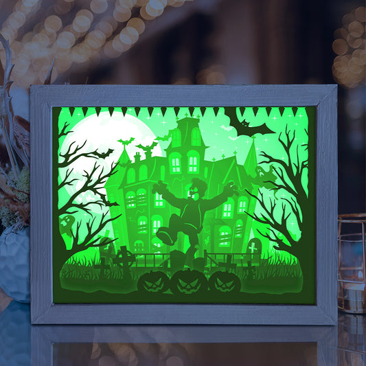 Halloween 9 - 3D Halloween Papercut Lightbox File - Cricut File - VEKTOR KRAFT