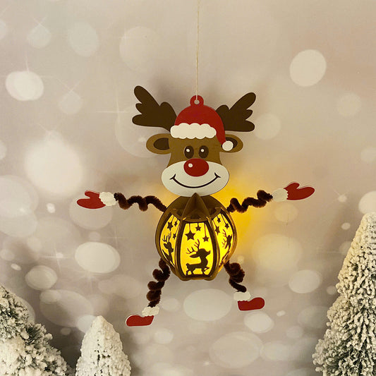 Reindeer Hanging - 3D Christmas Lantern File - Cricut File - VEKTOR KRAFT