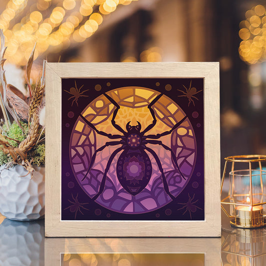 Mandala Spider - 3D Animal Papercut Lightbox File - Cricut File - VEKTOR KRAFT