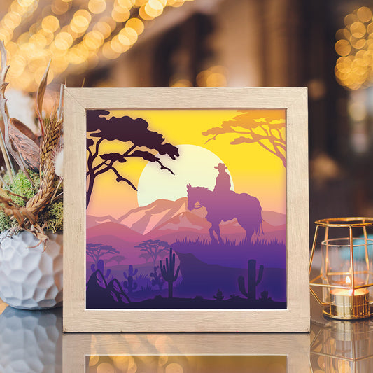 Cowboy 2 – 3D Lightbox SVG File for Cricut & Silhouette