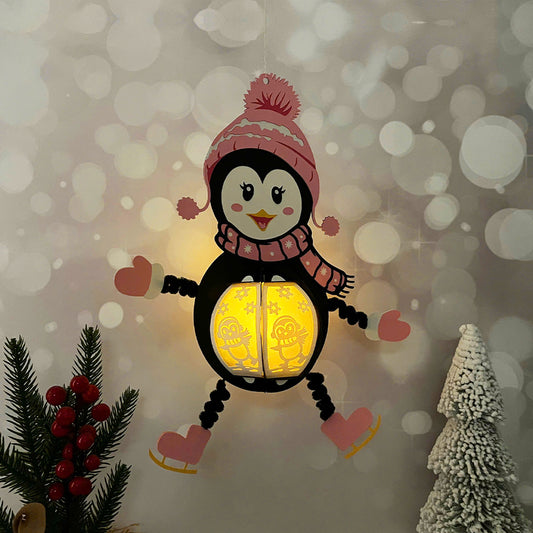 Penguin Hanging - 3D Christmas Lantern File - Cricut File - VEKTOR KRAFT