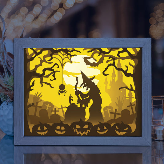 Halloween 2 - 3D Halloween Papercut Lightbox File - Cricut File - VEKTOR KRAFT