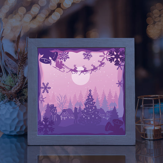 Santa Cabin 1 – 3D Lightbox SVG File for Cricut & Silhouette