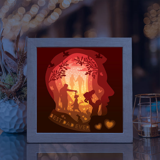 Happy Father's Day 5 - 3D Father Papercut Lightbox File - Cricut File - VEKTOR KRAFT
