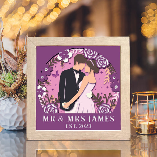 Customizable Wedding 1 – 3D Shadow Box SVG File for Cricut & Silhouette