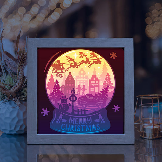 Christmas Snowball 1 – 3D Lightbox SVG File for Cricut & Silhouette