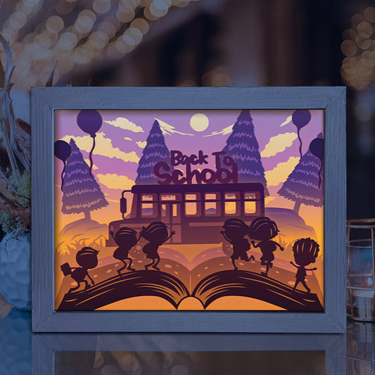 Back to School 1 – 3D Lightbox SVG File for Cricut & Silhouette