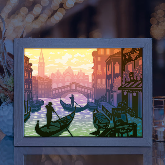 Venice - 3D Landscape Papercut Lightbox File - Cricut File - VEKTOR KRAFT