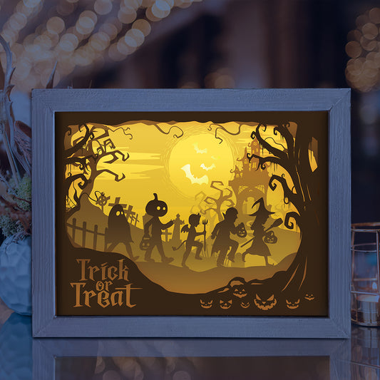 Halloween 8 - 3D Halloween Papercut Lightbox File - Cricut File - VEKTOR KRAFT