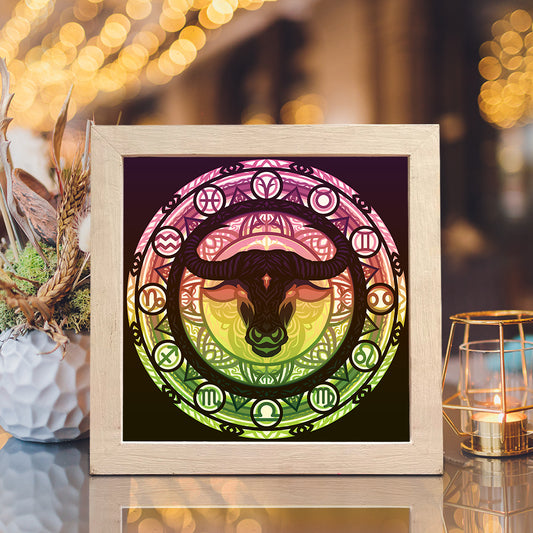 Taurus Mandala – 3D Lightbox SVG File for Cricut & Silhouette