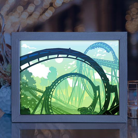 Roller Coaster – 3D Lightbox SVG File for Cricut & Silhouette