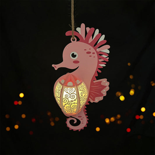 Seahorse 2 – 3D Lantern SVG File for Cricut & Silhouette