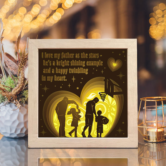 Happy Father's Day 7 - 3D Father Papercut Lightbox File - Cricut File - VEKTOR KRAFT