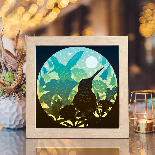 Hummingbird 3 - 3D Animal Papercut Lightbox File - Cricut File - VEKTOR KRAFT
