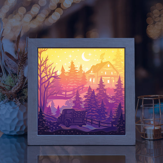 Merry Christmas 20 – 3D Lightbox SVG File for Cricut & Silhouette
