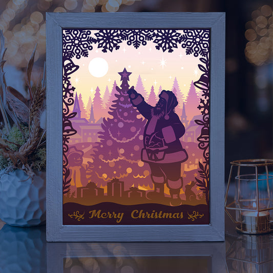 Santa Claus 3 – 3D Lightbox SVG File for Cricut & Silhouette