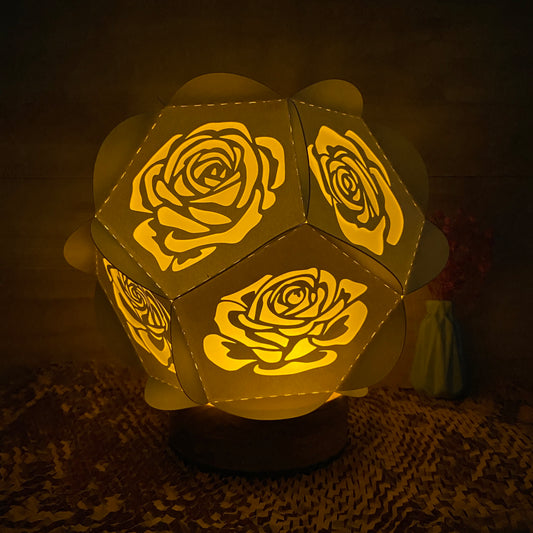 Rose - 3D Pentagon Lantern File - Cricut File - VEKTOR KRAFT
