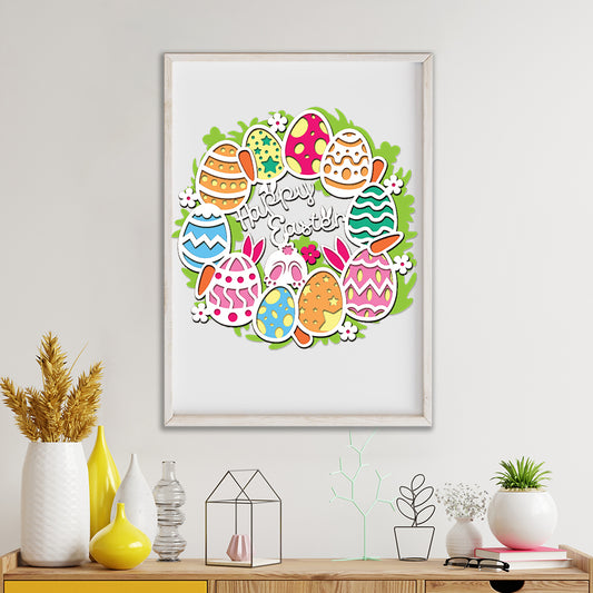 Happy Easter - 3D Layered Easter - Cricut File - VEKTOR KRAFT
