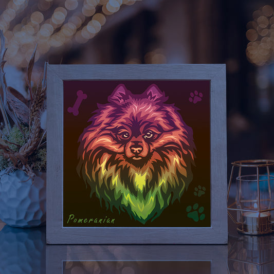 Pomeranian – 3D Lightbox SVG File for Cricut & Silhouette