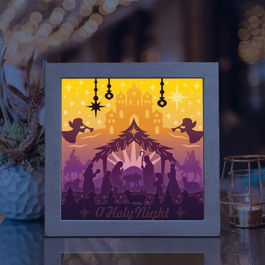 Nativity Scene 4 – 3D Lightbox SVG File for Cricut & Silhouette