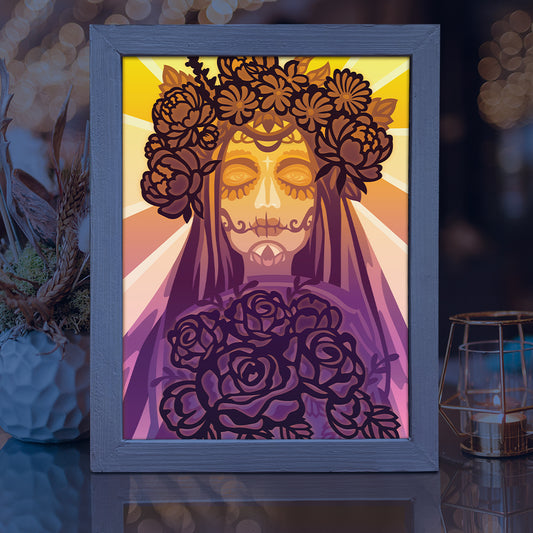 Ghost Bride – 3D Lightbox SVG File for Cricut & Silhouette