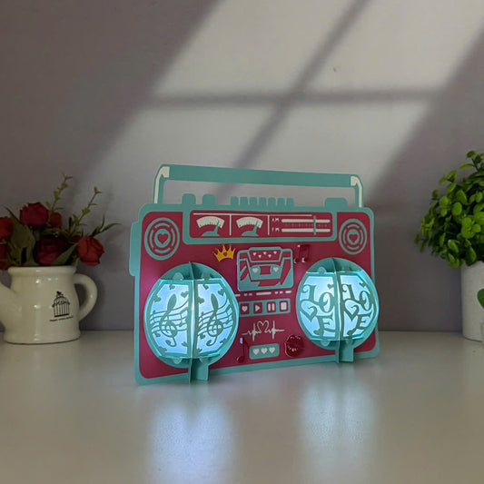 Radio Valentine - 3D Valentine Lantern File - Cricut File - VEKTOR KRAFT