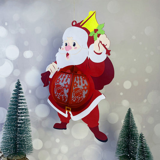 Santa - 3D Christmas Lantern File - Cricut File - VEKTOR KRAFT