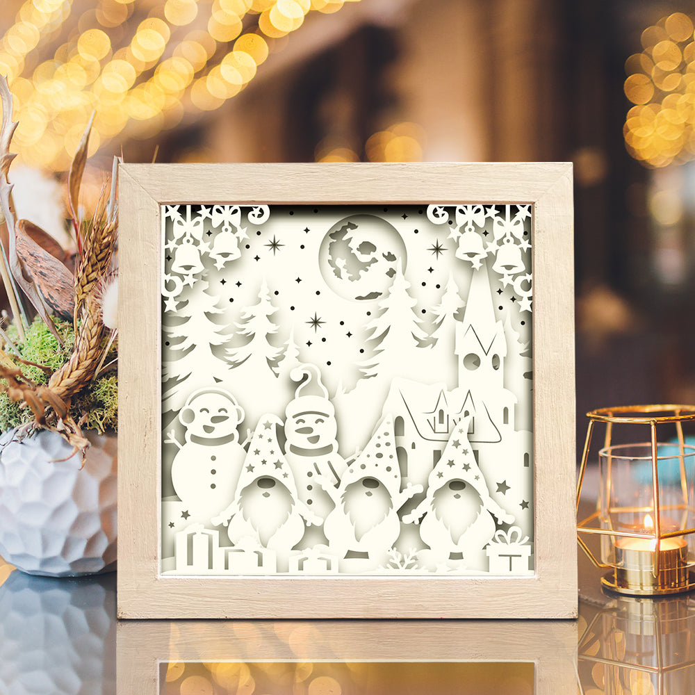 Christmas Gnome 1 – 3D Lightbox SVG File for Cricut & Silhouette