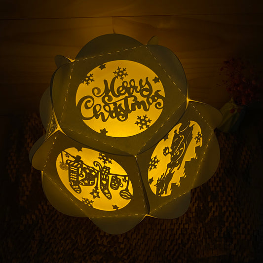 Xmas 3 - 3D Pentagon Lantern File - Cricut File - VEKTOR KRAFT