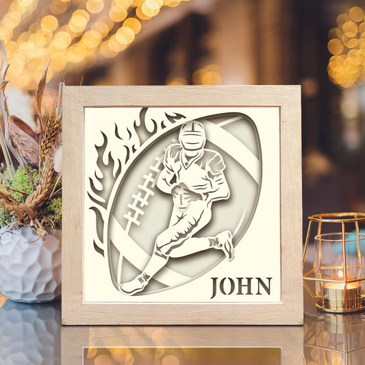 American Football 4 – 3D Shadow Box SVG File for Cricut & Silhouette