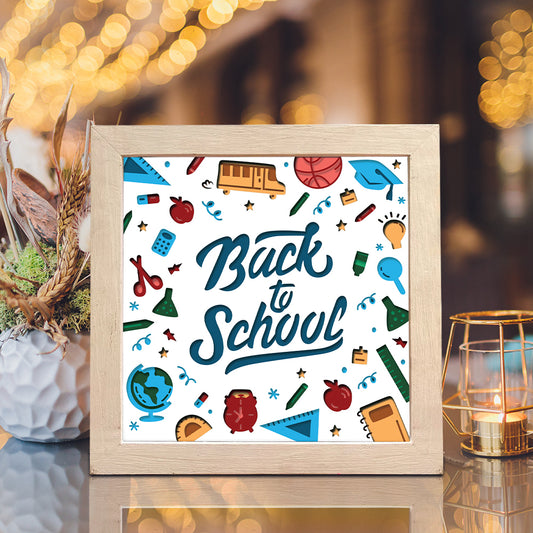 Back To School 6 – 3D Shadow Box SVG File for Cricut & Silhouette