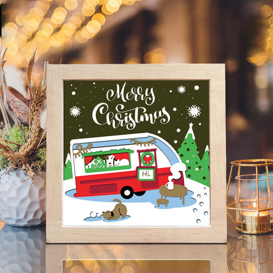 Christmas Camper – 3D Shadow Box SVG File for Cricut & Silhouette