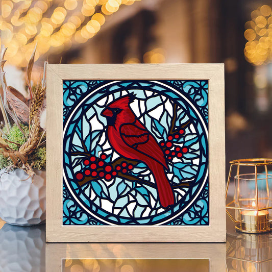 Christmas Cardinal Bird – 3D Shadow Box SVG File for Cricut & Silhouette