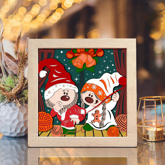 Christmas Gnome 5 – 3D Shadow Box SVG File for Cricut & Silhouette