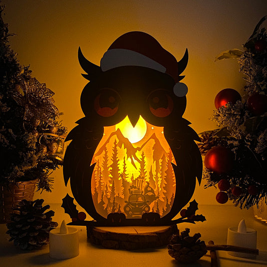 Christmas Gnome 2 – 3D Christmas Owl Box File - Cricut File - VEKTOR KRAFT