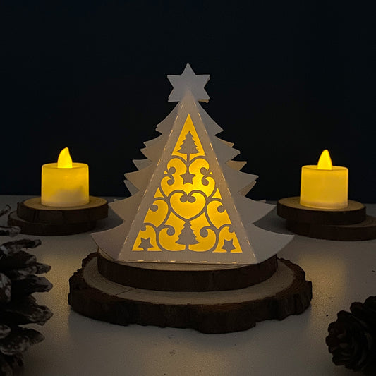 Xmas 6 - 3D Pine Lantern File - Cricut File - VEKTOR KRAFT