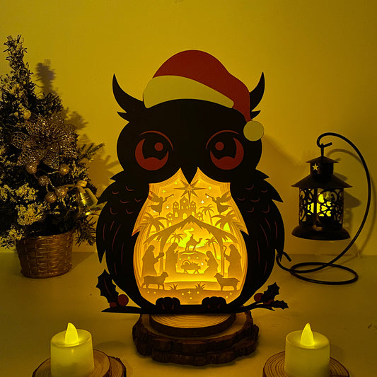 Nativity – 3D Christmas Owl Box File - Cricut File - VEKTOR KRAFT