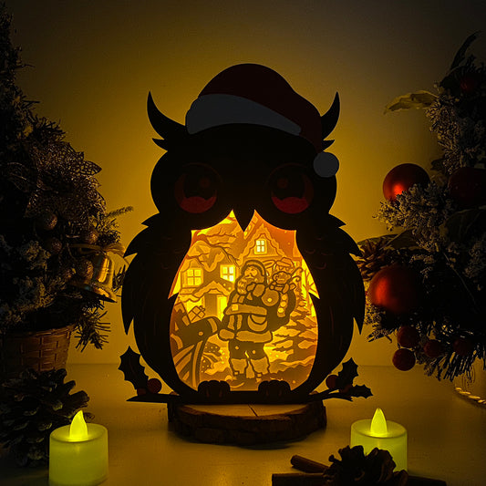Santa 4 – 3D Christmas Owl Box File - Cricut File - VEKTOR KRAFT