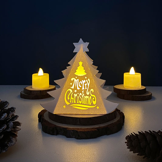 Xmas 10 - 3D Pine Lantern File - Cricut File - VEKTOR KRAFT
