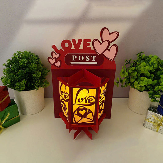 Letter Box Valentine - 3D Valentine Paper Lantern File - Cricut File - VEKTOR KRAFT