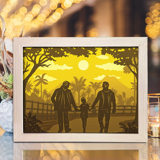 Happy Father's Day 3 - 3D Father Papercut Lightbox File - Cricut File - VEKTOR KRAFT