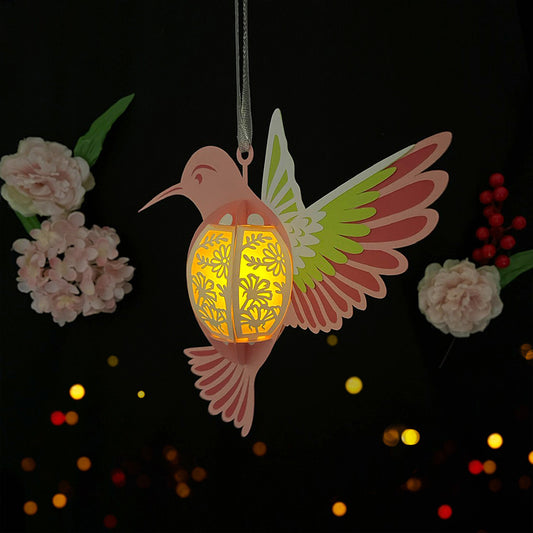 Hummingbird - 3D Animal Paper Cut Lantern File - Cricut File - VEKTOR KRAFT