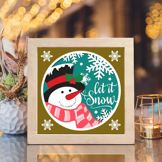 Christmas Snowman 10 – 3D Shadow Box SVG File for Cricut & Silhouette