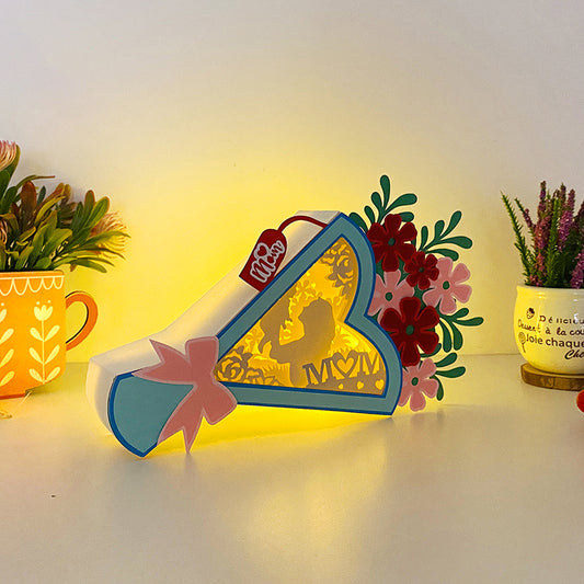 Love Mom – 3D Bouquet Box File - Cricut File - VEKTOR KRAFT