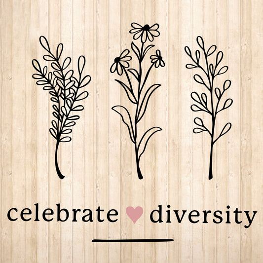 Celebrate Diversity Flowers - Cricut File - VEKTOR KRAFT