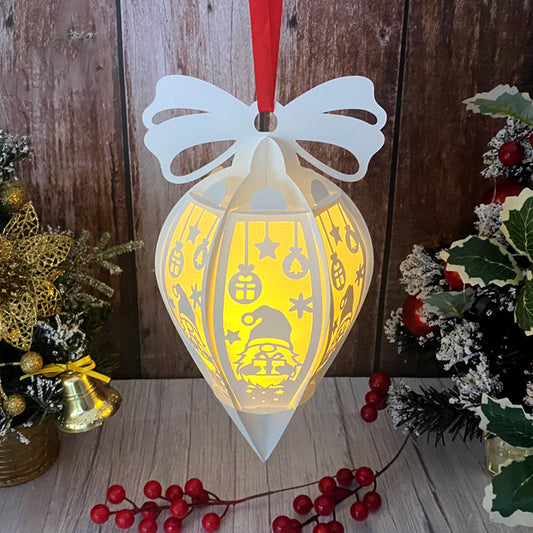 Christmas Gnome - 3D Droplet 2 Lantern File - Cricut File - VEKTOR KRAFT