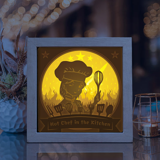 Chef 2 – 3D Lightbox SVG File for Cricut & Silhouette
